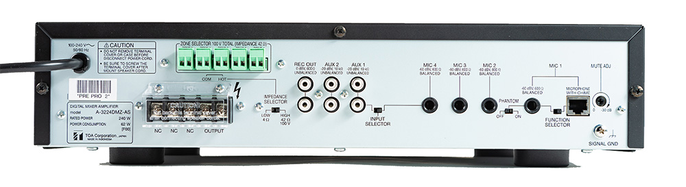Ảnh minh họa Tăng Âm Số Liền Mixer TOA A-3212DMZ-AS (120W) và A-3224DMZ-AS (240W) 1