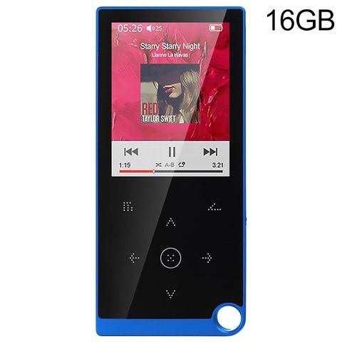 Nút cảm ứng E05 2.4 inch MP4/MP3 Player Xanh – Hỗ trợ sách điện tử, đồng hồ báo thức, tắt hẹn giờ, dung lượng 16GB