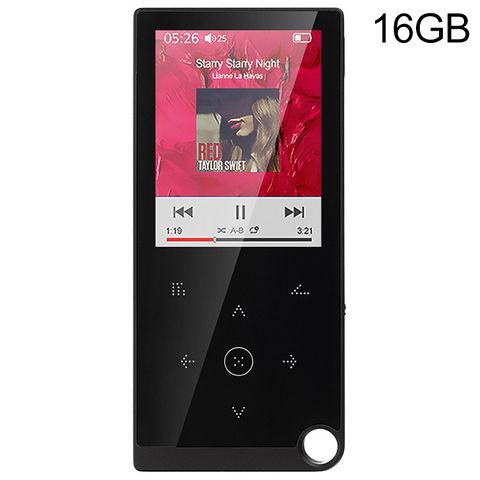 Nút cảm ứng E05 2.4 inch MP4/MP3 Player Đen – Hỗ trợ sách điện tử, đồng hồ báo thức, tắt hẹn giờ, dung lượng 16GB
