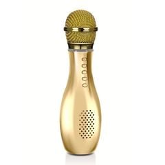  Q007 Micro Bluetooth Karaoke Vàng – Loa 3W, hiệu ứng vang, pin 18650, thay đổi giọng hát 
