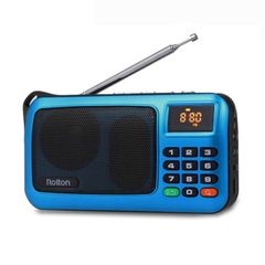  Rolton W405 Xanh lam – Radio FM mini, MP3, USB, màn hình LED 