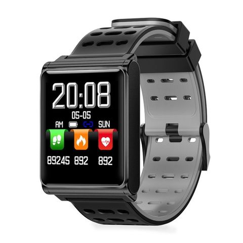 N98 Smart Watch Silicone Xám Đen – Màn hình 1.3 inch, IP67, Theo dõi sức khỏe đầy đủ