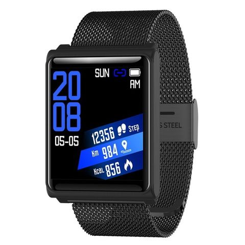 N98 Smart Watch Steel Black – Màn hình 1.3 inch, IP67, Theo dõi sức khỏe đầy đủ