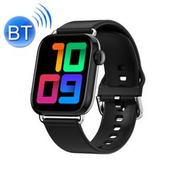  QY03 Smart Business Watch Black Silicone – Đồng hồ thông minh IP68, đo oxy & nhịp tim 
