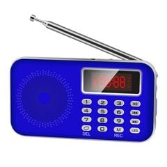  Y-619 FM/AM Mini Radio MP3 Xanh Dương – Nghe nhạc, bắt sóng radio, đa năng trong lòng bàn tay 