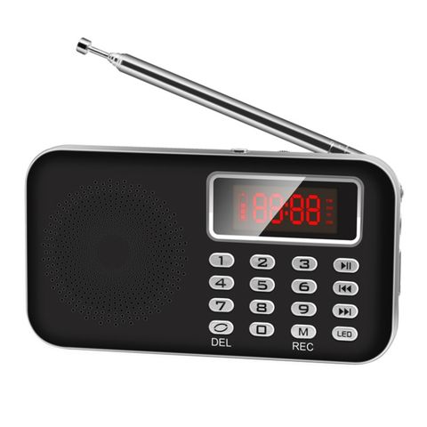 Y-619 FM/AM Mini Radio MP3 Đen – Nghe nhạc, bắt sóng radio, đa năng trong lòng bàn tay
