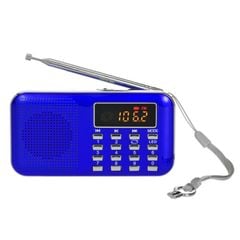  Loa Radio MP3 L-218AM Xanh - hỗ trợ USB/TF Card, đèn pin LED 