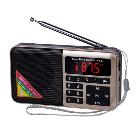 Card Bluetooth Radio Kỹ thuật số FM Y-509FM Xám – Nhỏ gọn, đa chức năng