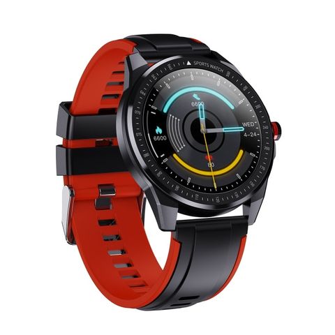 Ticwris RS-SN88 Red – Đồng hồ thông minh 1.3 inch, giám sát nhịp tim Bluetooth
