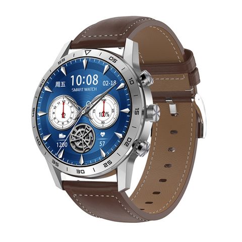 Loaniy DT70 Brown Leather – Đồng hồ thông minh Analog Dual Display, hiển thị kép 1.39 inch, chống nước IP68