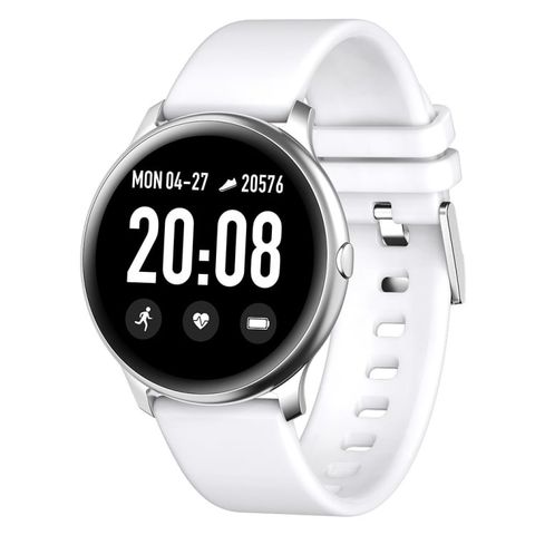 Đồng hồ thông minh Wearkey KW19 White – Theo dõi huyết áp, Màn hình 1.3 inch