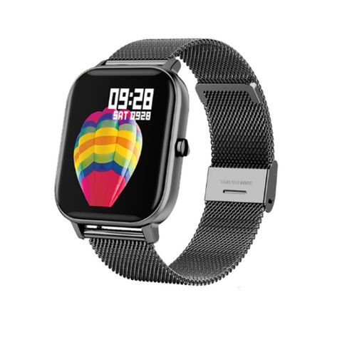 P8 Black Steel – Smartwatch thép đen sang trọng, cảm biến nhịp tim quang học