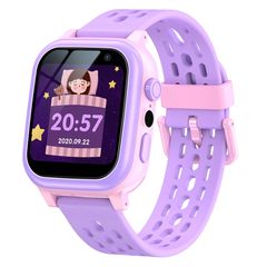  Đồng hồ thông minh trẻ em Y60 1.4 inch Purple – Xem ảnh & video, Camera, Đèn pin, 25 trò chơi 