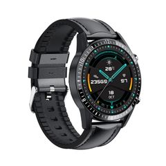  Đồng hồ thông minh I9 Black Leather – Màn hình 1.3 inch, đo nhịp tim/huyết áp/oxy máu 