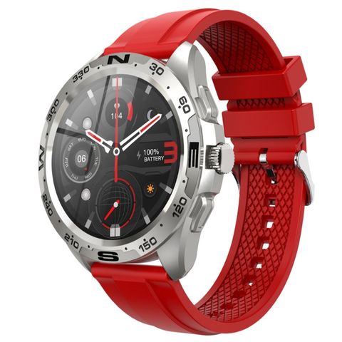 Đồng hồ thông minh I32 1.32 inch Red Silicone – TFT Full Touch, Gọi Bluetooth, Theo dõi sức khỏe