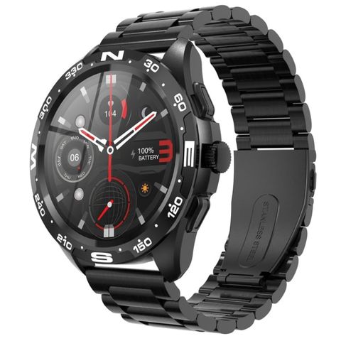 Đồng hồ thông minh I32 1.32 inch Black Steel  – TFT Full Touch, Gọi Bluetooth, Theo dõi sức khỏe