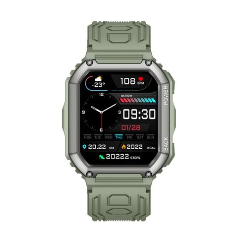 KR06 Green - Đồng hồ thông minh theo dõi nhịp tim 1,8 inch theo dõi nhịp tim