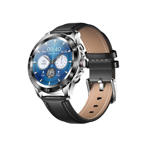 Đồng hồ thông minh NX1 1.32 inch Black Leather – Gọi Bluetooth, Giám sát nhiệt độ, Chống nước IP67