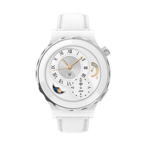 Đồng hồ thông minh HW3 Mini 1,32 inch White – Theo dõi nhịp tim, SpO2, NFC