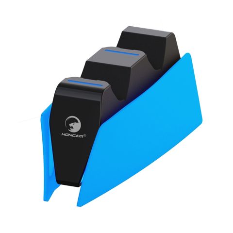 HONCAM Dock Sạc Tay Cầm PS5 Blue – Sạc Kép Thông Minh, An Toàn, Tiện Lợi