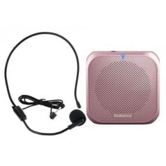  Loa âm thanh mini Rolton K400 Megaphone Hồng – Bộ khuếch đại giọng nói, hỗ trợ FM, TF, MP3 