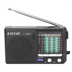  BAIJIALI KK9 Đen – Radio Retro Đa chức năng Full-band, Nhỏ gọn và Bền bỉ 