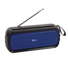  BAIJIALI SY-918 Xanh dương – Đài phát thanh khẩn cấp năng lượng mặt trời, loa lớn, LED, đọc USB/Thẻ U 