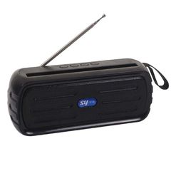  BAIJIALI SY-918 Đen – Đài phát thanh khẩn cấp năng lượng mặt trời, loa lớn, LED, đọc USB/Thẻ U 