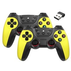  Bộ điều khiển không dây KM-029 2.4G Vàng – Một cho hai đôi, hỗ trợ PC / Linux / Android / TV Box 