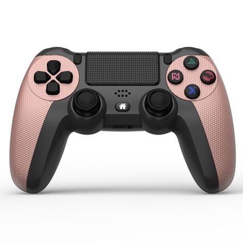 Tay cầm KM048 Hồng- Bluetooth Wireless Gamepad 4.0 cho PS4 Có Light Bar