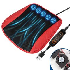  Quạt USB đa chức năng Đỏ – Thông gió tản nhiệt đệm ghế ô tô 