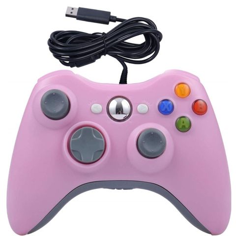 USB Dual Vibration Wired Gamepad Pink – Dành cho Xbox 360 và PC