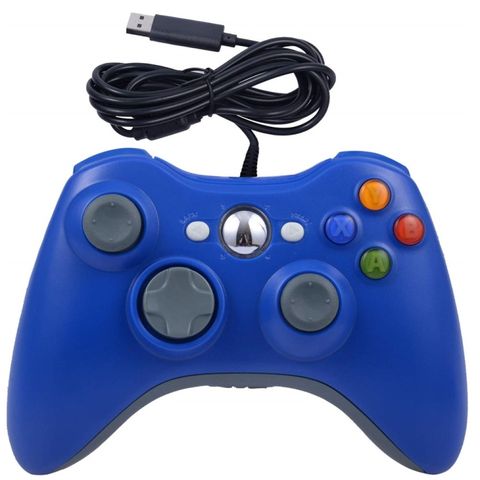 USB Dual Vibration Wired Gamepad Blue – Dành cho Xbox 360 và PC