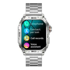  Đồng hồ K63 Màu Silver Three-bead Steel – Nhịp tim, oxy máu, cuộc gọi Bluetooth 