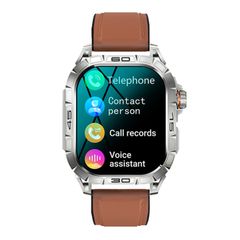  Đồng hồ K63 Màu Brown Leather – Nhịp tim, oxy máu, cuộc gọi Bluetooth 