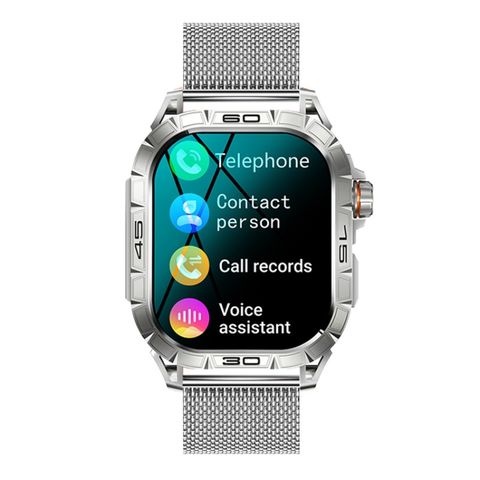 Đồng hồ K63 Màu Silver Steel – Nhịp tim, oxy máu, cuộc gọi Bluetooth