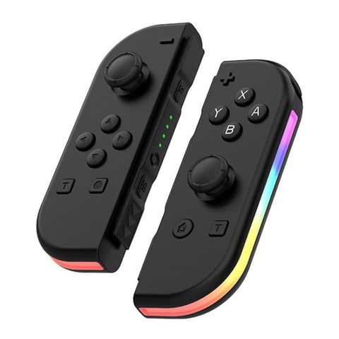 Tay cầm chơi game JOY-02 RGB Đen - Body Feel Bluetooth Gamepad cho Nintendo Switch