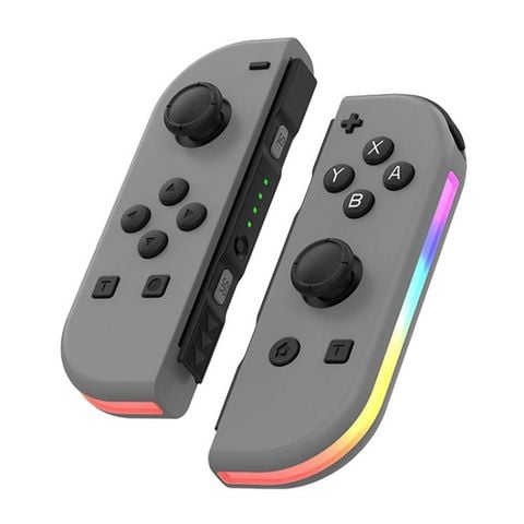 Tay cầm chơi game JOY-02 RGB Xám - Body Feel Bluetooth Gamepad cho Nintendo Switch