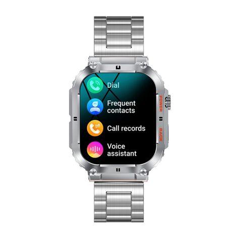 K57 Pro Silver Three-beads – Smartwatch bạc ba hạt, nghe gọi Bluetooth, hiển thị thời tiết