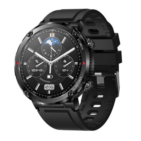 T30 Black – Đồng hồ Bluetooth ngoài trời 1,6 inch, IP67, Theo dõi sức khỏe / Cuộc gọi Bluetooth