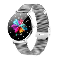  Đồng hồ T8 Silver - thông minh Bluetooth T8 1,3 inch/Huyết áp/Theo dõi oxy trong máu 