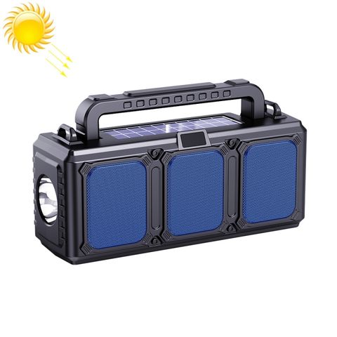 DV-860 Xanh – Loa Bluetooth kiêm đèn pin năng lượng mặt trời, FM & thẻ nhớ