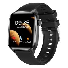  T12 Pro Black – Đồng hồ thông minh 1.85 inch Bluetooth 5.2, chống nước IP67, theo dõi sức khỏe & thể thao chuyên sâu 
