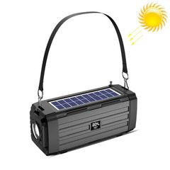  Loa Bluetooth LED BDL-187 Đen – Di động, pin năng lượng mặt trời, FM 