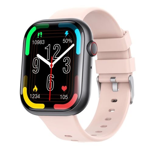 F70 Black Pink – Đồng hồ thông minh 2,1 inch, Lượng đường trong máu & Oxy máu