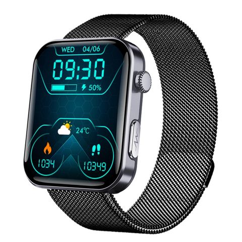 Đồng hồ thông minh F300 Black Milan 2,1 inch – Hỗ trợ cuộc gọi Bluetooth/ECG/Phân tích thành phần máu