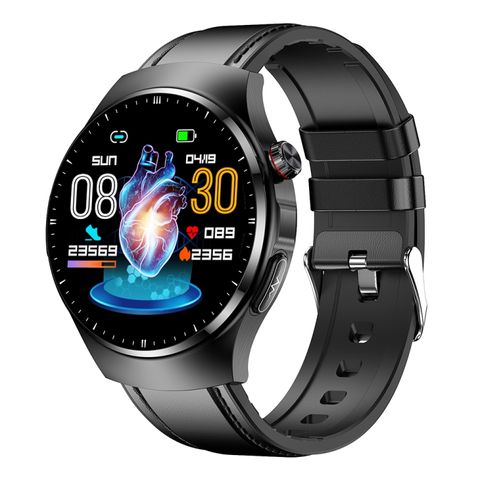 Đồng hồ thông minh  IP67 TK25 Black Leather - theo dõi sức khỏe thể thao chống nước, có chức năng gọi điện Bluetooth thông minh