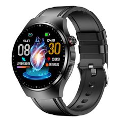  Đồng hồ thông minh  IP67 TK25 Black Leather - theo dõi sức khỏe thể thao chống nước, có chức năng gọi điện Bluetooth thông minh 