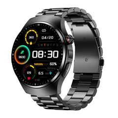  Đồng hồ thông minh  IP67 TK25 Steel Black - theo dõi sức khỏe thể thao chống nước, có chức năng gọi điện Bluetooth thông minh 