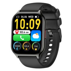  Square Sports Watch Black - Đồng hồ thông minh theo dõi sức khỏe nhịp tim và giấc ngủ 